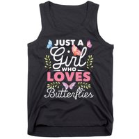 Just A Girl Who Loves Butterflies Nature Butterfly Lover Tank Top