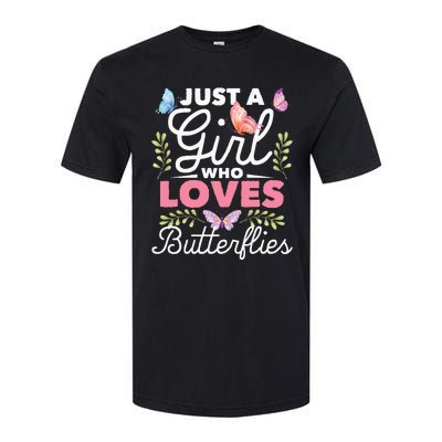 Just A Girl Who Loves Butterflies Nature Butterfly Lover Softstyle CVC T-Shirt