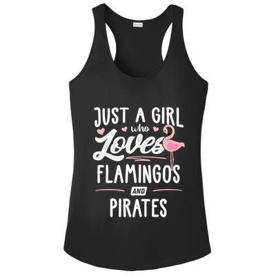 Just A Girl Who Loves Flamingos And Pirates Gift Flamingo Ladies PosiCharge Competitor Racerback Tank