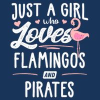 Just A Girl Who Loves Flamingos And Pirates Gift Flamingo Cooling Performance Crew T-Shirt