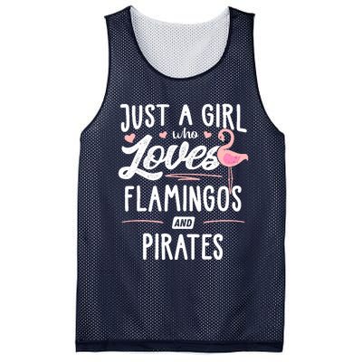 Just A Girl Who Loves Flamingos And Pirates Gift Flamingo Mesh Reversible Basketball Jersey Tank