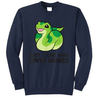 Just A Girl Who Loves Snakes Cute Snake Tall Sweatshirt