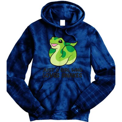 Just A Girl Who Loves Snakes Cute Snake Tie Dye Hoodie