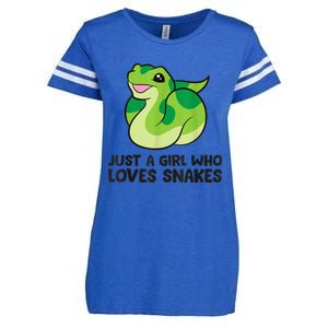 Just A Girl Who Loves Snakes Cute Snake Enza Ladies Jersey Football T-Shirt