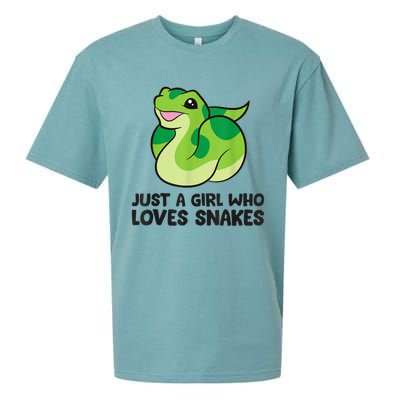 Just A Girl Who Loves Snakes Cute Snake Sueded Cloud Jersey T-Shirt