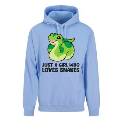 Just A Girl Who Loves Snakes Cute Snake Unisex Surf Hoodie