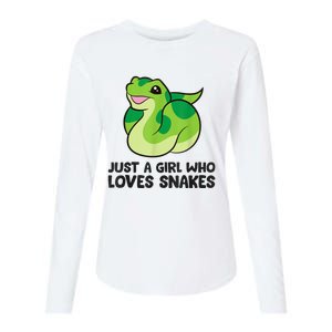 Just A Girl Who Loves Snakes Cute Snake Womens Cotton Relaxed Long Sleeve T-Shirt