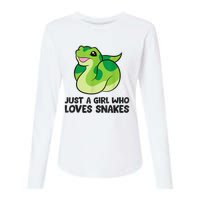 Just A Girl Who Loves Snakes Cute Snake Womens Cotton Relaxed Long Sleeve T-Shirt