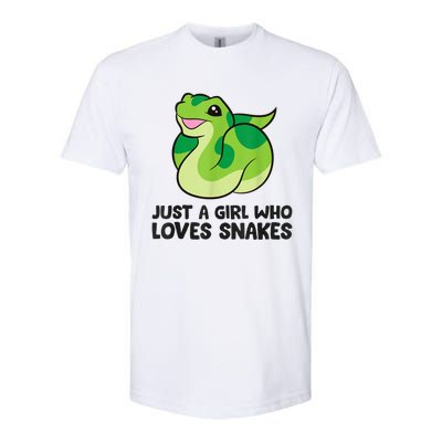 Just A Girl Who Loves Snakes Cute Snake Softstyle® CVC T-Shirt