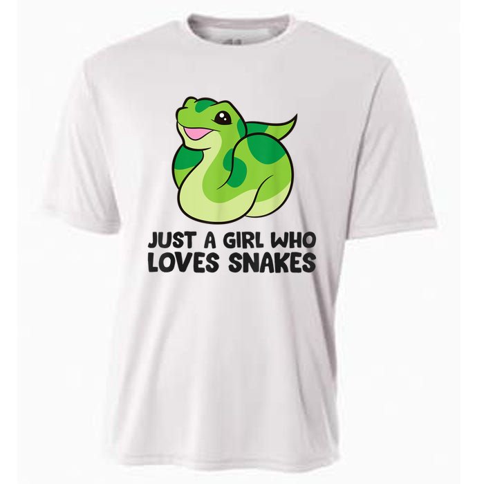 Just A Girl Who Loves Snakes Cute Snake Cooling Performance Crew T-Shirt