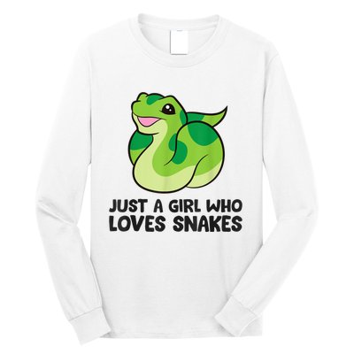 Just A Girl Who Loves Snakes Cute Snake Long Sleeve Shirt