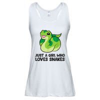 Just A Girl Who Loves Snakes Cute Snake Ladies Essential Flowy Tank