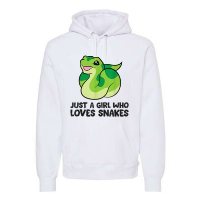 Just A Girl Who Loves Snakes Cute Snake Premium Hoodie