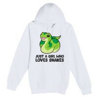 Just A Girl Who Loves Snakes Cute Snake Premium Pullover Hoodie