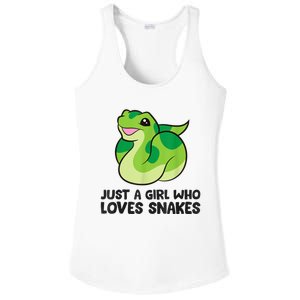 Just A Girl Who Loves Snakes Cute Snake Ladies PosiCharge Competitor Racerback Tank