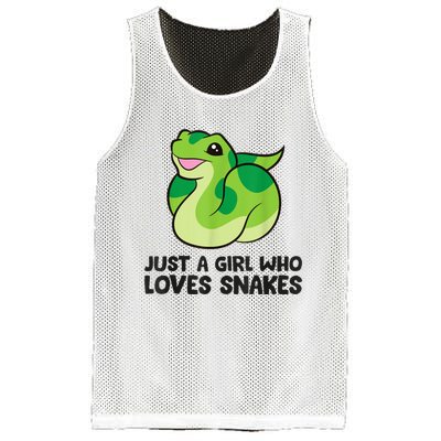 Just A Girl Who Loves Snakes Cute Snake Mesh Reversible Basketball Jersey Tank