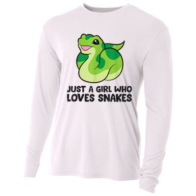 Just A Girl Who Loves Snakes Cute Snake Cooling Performance Long Sleeve Crew