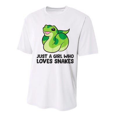 Just A Girl Who Loves Snakes Cute Snake Performance Sprint T-Shirt