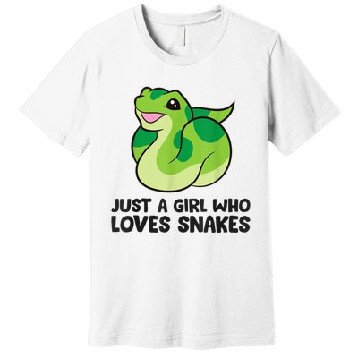 Just A Girl Who Loves Snakes Cute Snake Premium T-Shirt