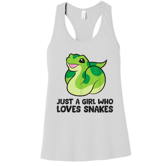 Just A Girl Who Loves Snakes Cute Snake Women's Racerback Tank