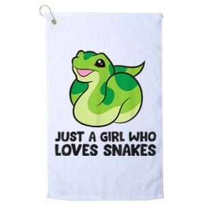 Just A Girl Who Loves Snakes Cute Snake Platinum Collection Golf Towel