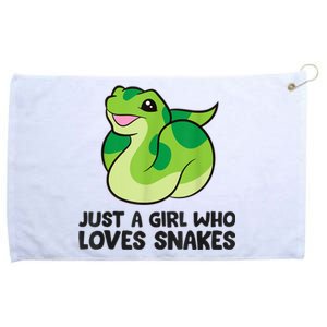 Just A Girl Who Loves Snakes Cute Snake Grommeted Golf Towel