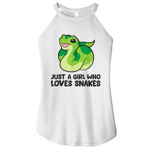 Just A Girl Who Loves Snakes Cute Snake Women's Perfect Tri Rocker Tank