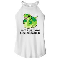 Just A Girl Who Loves Snakes Cute Snake Women's Perfect Tri Rocker Tank