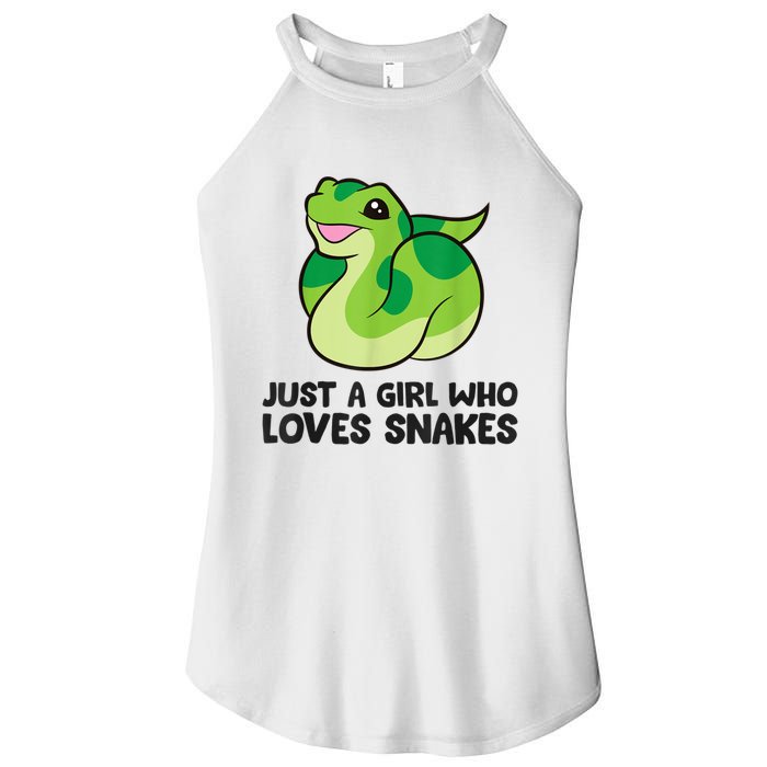 Just A Girl Who Loves Snakes Cute Snake Women's Perfect Tri Rocker Tank