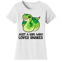 Just A Girl Who Loves Snakes Cute Snake Women's T-Shirt