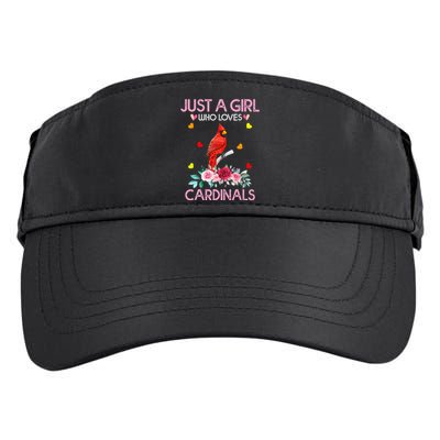 Just A Girl Who Loves Cardinals Animal Adult Drive Performance Visor