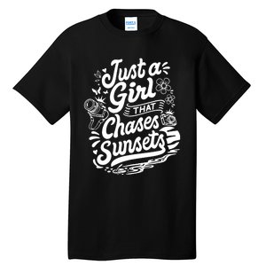 Just A Girl That Chases Sunsets, Photographer Premium Tall T-Shirt