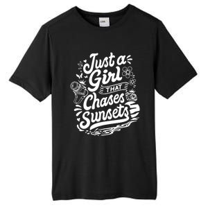 Just A Girl That Chases Sunsets, Photographer Premium Tall Fusion ChromaSoft Performance T-Shirt