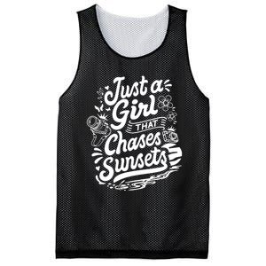 Just A Girl That Chases Sunsets, Photographer Premium Mesh Reversible Basketball Jersey Tank