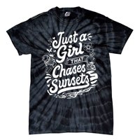 Just A Girl That Chases Sunsets, Photographer Premium Tie-Dye T-Shirt