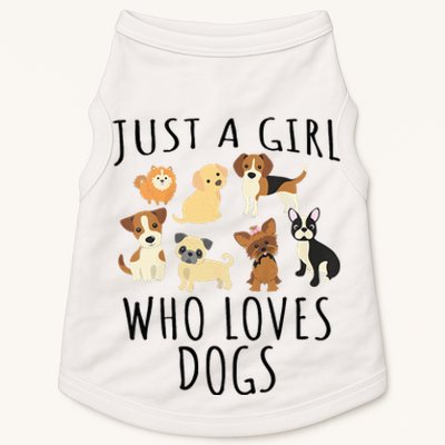 Just A Girl Who Loves Dogs Funny Puppy Doggie Tank