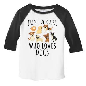 Just A Girl Who Loves Dogs Funny Puppy Toddler Fine Jersey T-Shirt