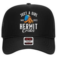 Just A Girl Who Loves Hermit Crabs High Crown Mesh Back Trucker Hat