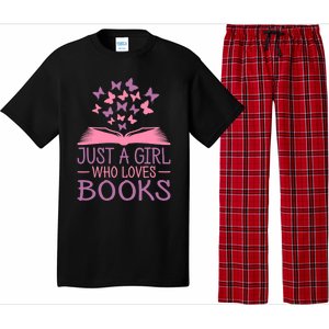 Just A Girl Who Loves Books Lovers Wo Book Worm Reading Pajama Set