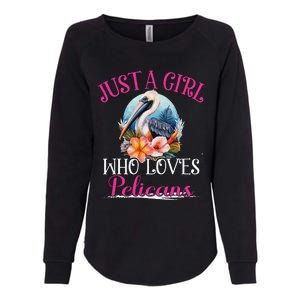 Just A Girl Who Loves Pelicans Bird For Women Womens California Wash Sweatshirt