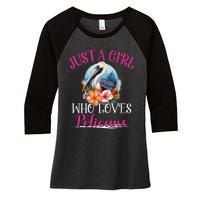 Just A Girl Who Loves Pelicans Bird For Women Women's Tri-Blend 3/4-Sleeve Raglan Shirt