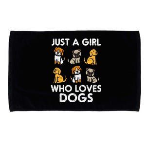 Just A Girl Who Loves Dogs Cute Pet Dog Microfiber Hand Towel