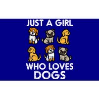 Just A Girl Who Loves Dogs Cute Pet Dog Bumper Sticker