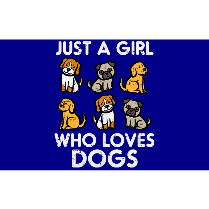 Just A Girl Who Loves Dogs Cute Pet Dog Bumper Sticker