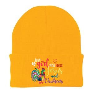 Just A Girl Wo Loves Jesus And Chickens Jesus Knit Cap Winter Beanie