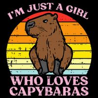 Just A Girl Who Loves Capybaras Retro Capy Rodent Cooling Performance Crew T-Shirt