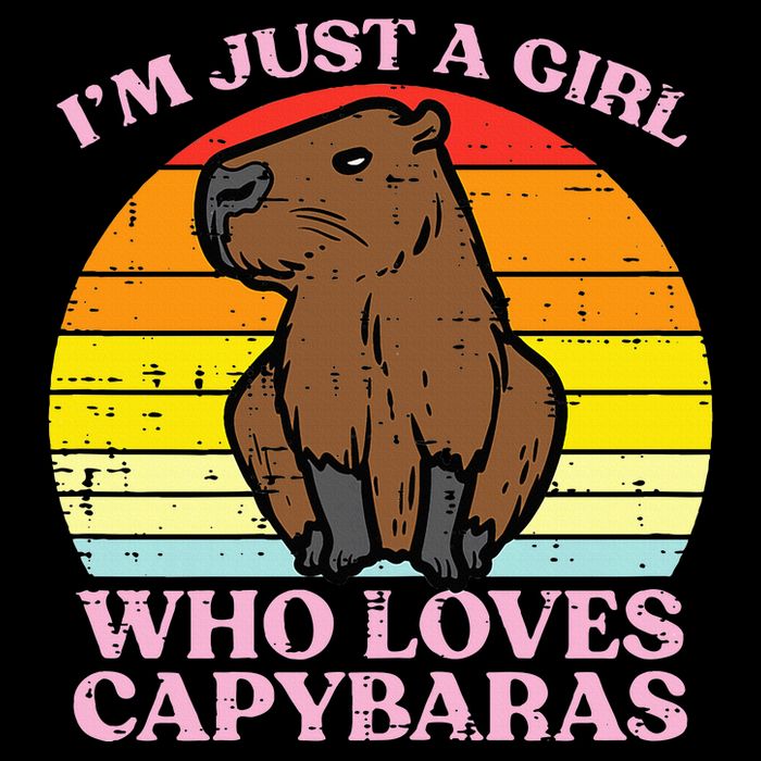 Just A Girl Who Loves Capybaras Retro Capy Rodent Cooling Performance Crew T-Shirt