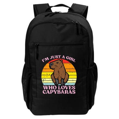Just A Girl Who Loves Capybaras Retro Capy Rodent Backpack