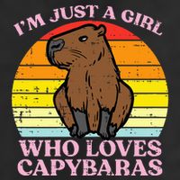 Just A Girl Who Loves Capybaras Retro Capy Rodent Adult Drive Performance Visor