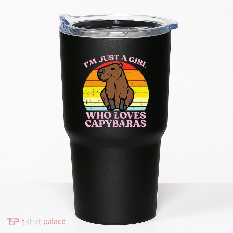 Just A Girl Who Loves Capybaras Retro Capy Rodent Tumbler